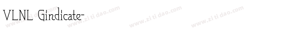 VLNL Gindicate字体转换